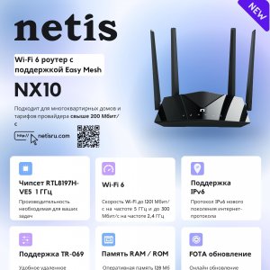 Основные функции netis NX10