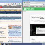 Рабочий стол KDE в системе Manjaro